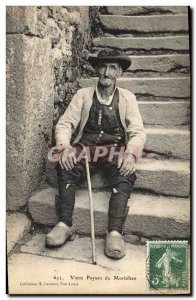 Old Postcard Folklore Old peasant Morbihan