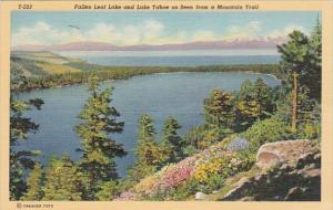 Fallen Leaf Lake And Tahoe As Seen From A Mountain Trail Nevada