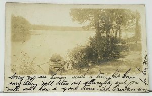 NJ Sunset Lake Bridgeton RPPC Real Photo udb 1907 to Kittanning Pa Postcard I9