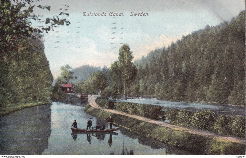 SWEDEN, PU-1912; Dalslands Canal, Row Boat