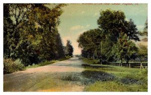 Postcard ROAD SCENE Cedar Rapids Iowa IA AS7439