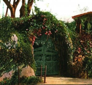 Oakland CA California Entrance to August Schilling Residence Vtg Postcard UNP