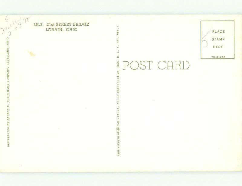 Unused Pre-1980 BRIDGE SCENE Lorain Ohio OH HQ9035