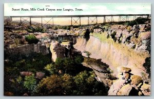 Sunset Route  Mile Creek Canyon  Langtry   Texas   Postcard