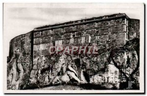 Old Postcard Belfort Castle and Lion