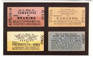 Railroad Train Tickets Postcard, Isle of Wight Railway