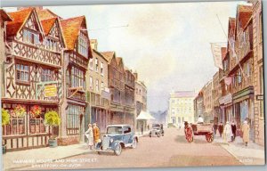 Harvard House High St Stratford-on-Avon England Art Colour Vintage Postcard M32