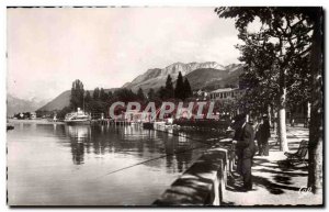 Evian Les Bains - Edges of the lake and Quai Baron de Blonay Old Postcard