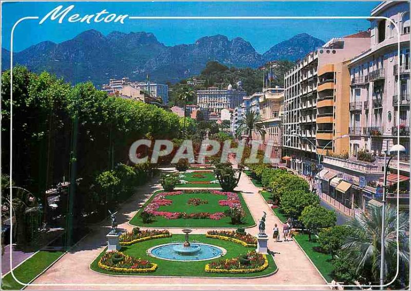 Modern Postcard The French Riviera Menton Biovese Gardens