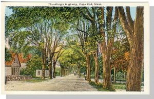 Cape Cod, Massachusetts/MA Postcard, King's Highway,