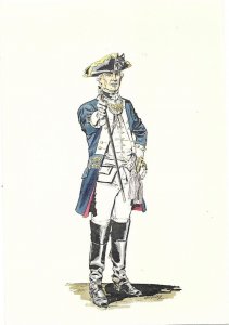 Field Officer 1780 Musketeer German Regiment von Bose