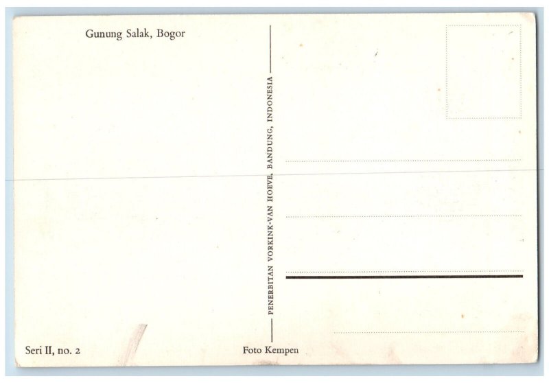 Bogor West Java Indonesia Postcard Mount Salak Fields View c1920's Antique