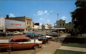 Searcy Arkansas AR Classic 1960s Cars Parking Meters Vintage Postcard