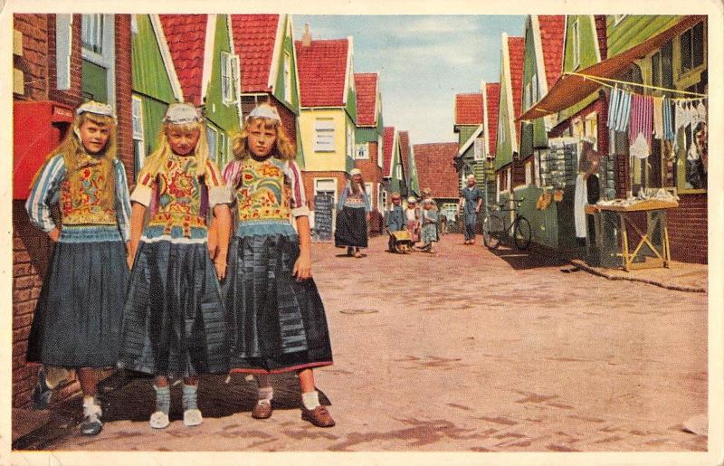 BR71203 marken holland nethelands types folklore costumes