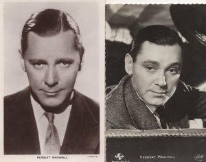 Herbert Marshall Picturegoer & French 2x Real Photo Film Postcard s