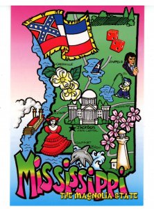 MS - Mississippi Map & Highlights   (continental size)