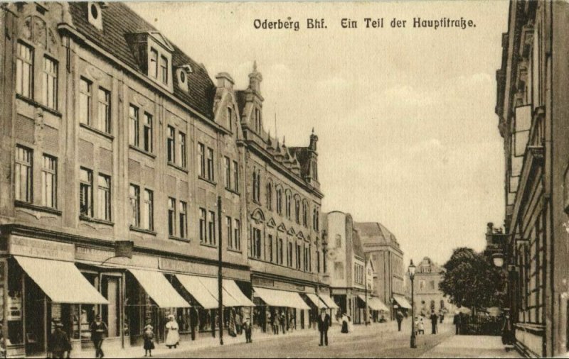 czech germany, ODERBERG BOHUMÍN, Ein Teil der Hauptstrasse (1917) Postcard