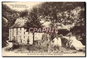 Old Postcard Salins surroundings Nans Bains in St. Anne The source of Lison a...