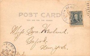 South New Berlin New York Bridge Man in Canoe Real Photo Postcard AA72820