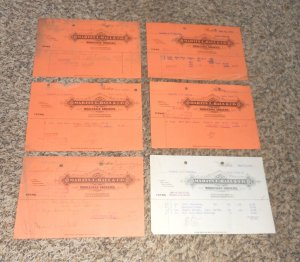 Lot Of 6 Martin Hall & CO Wholesale Grocers Boston Ma Letterhead Receipts (L2)