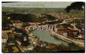 Old Postcard Lyon Panorama View Saone