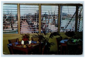 1956 View Of Harbor From Dining Room Lobster House Key West Florida FL Postcard 