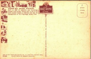Stanton Hall Natchez Mississippi MS UNP Chrome Postcard P8