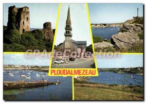 Postcard Modern Ploudalmezeau the ruins of the castle of the church Tremazan ...