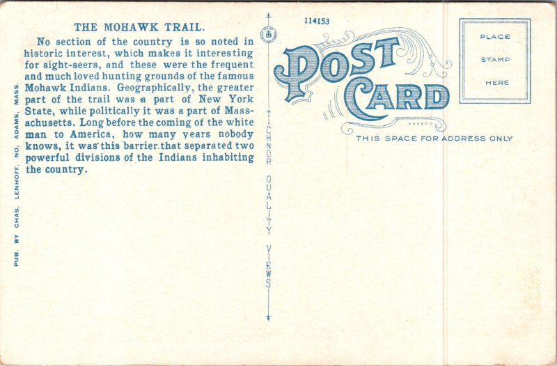 Cold River Mohawk Trail Massachusetts MA Car Postcard