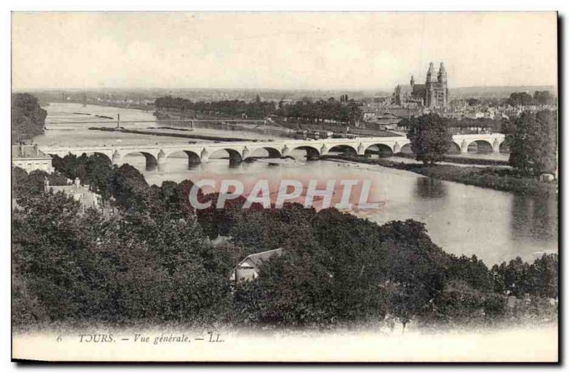 Tours Old Postcard General view