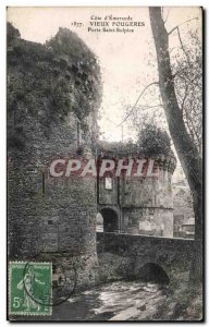 Old Postcard Cote d'Emeraude Fougeres Old Porte Saint Sulpice