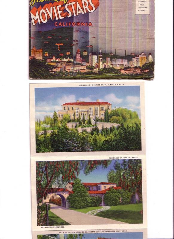 Homes of Movie Stars, California, Folder 18 View, Barrymore, Crosby, Pickford et