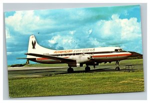 Vintage 1960's Advertising Postcard - American Airlines Inter Island Convair 440