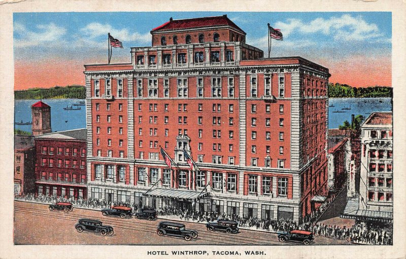 Hotel Winthrop, Tacoma, Washington, Early Postcard, Unused