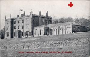 Abbey Manor Red Cross Hospital Evesham Worcestershire England WW1 Postcard E35