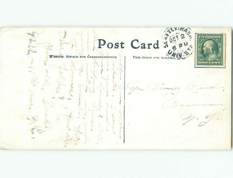 Pre-Linen comic PRETTY GIRL WITH TRAIN CONDUCTOR k3659