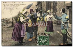 Old Postcard The Lantern of Falaise Folklore Costume Gars