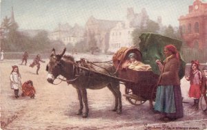 London Life. aAstreet piano. Donkey Tuck Oilette Postcard # 9015