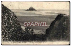 Old Postcard Mont Saint Michel View from Tombelaine