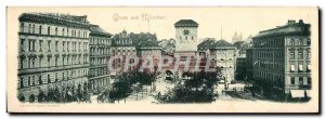 Postcard Old Large Format Gruss Aus Munchen 28 * 9.5 cm