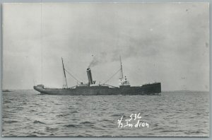 STEAMBOAT SS INDIAN VINTAGE REAL PHOTO POSTCARD RPPC