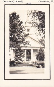 Federated Church Castleton Vermont Real Photo