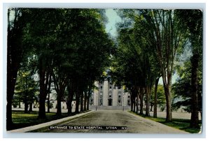 c1910's Front View Entrance To State Hospital Utica New York NY Antique Postcard