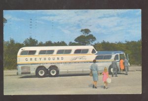 THE SUPER SCENICRUISER GREYHOUND BUS VINTAGE ADVERTISING POSTCARD