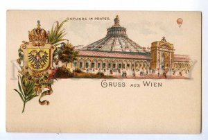 496972 Austria Gruss aus Wien Vienna balloon lithographic Vintage postcard