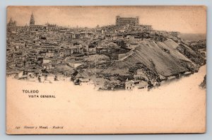 Aerial View Of Toledo Spain Vintage Postcard 0032