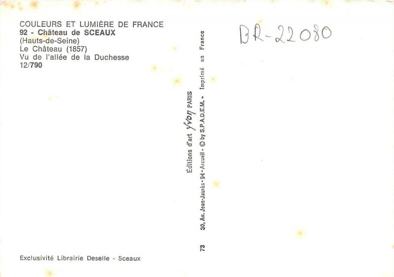 BR22080 le chateau Sceaux france