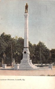 Confederate Monument, Louisville, Kentucky, USA Civil War Postcard