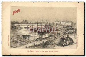 Old Postcard Paris Quai de la Rapee Maggi Advertisement