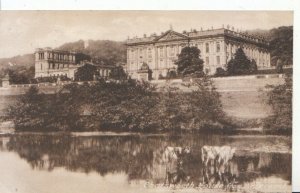 Derbyshire Postcard - Chatsworth House from The Derwent - Ref 4262A